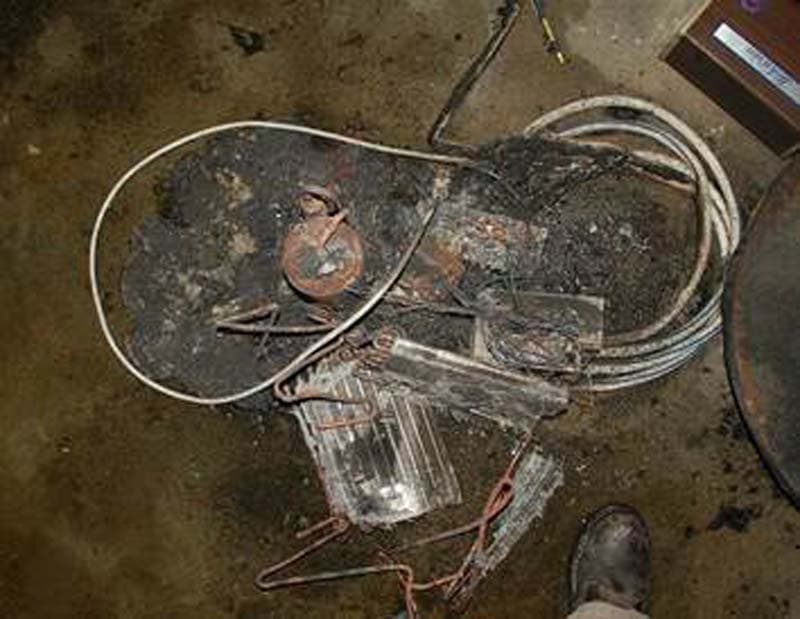 Property damage from fire involving a recalled GE dehumidifier