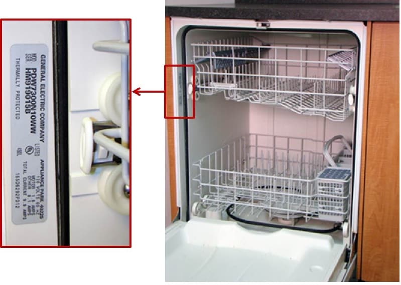 Location of model and serial numbers