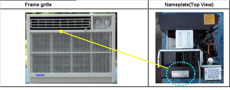 Recalled BTU window air conditioner