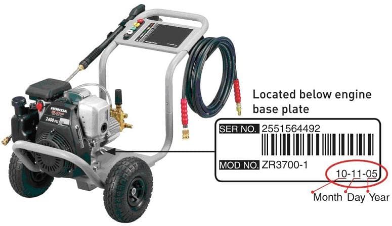 Recalled Pressure Washer