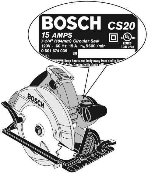 Recalled CS20 Circular Saw