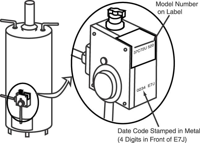 Diagram of recalled Water Heater Temperature Control